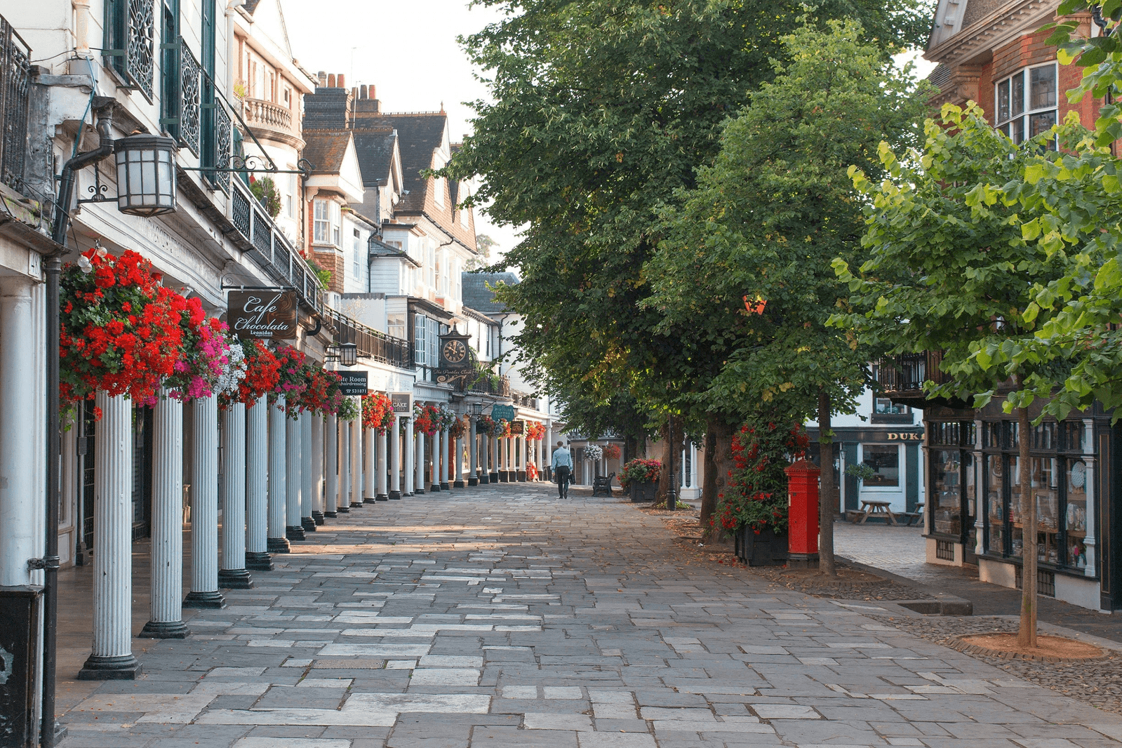 The Pantiles pedestrian walkway in Royal Tunbridge Wells, Kent